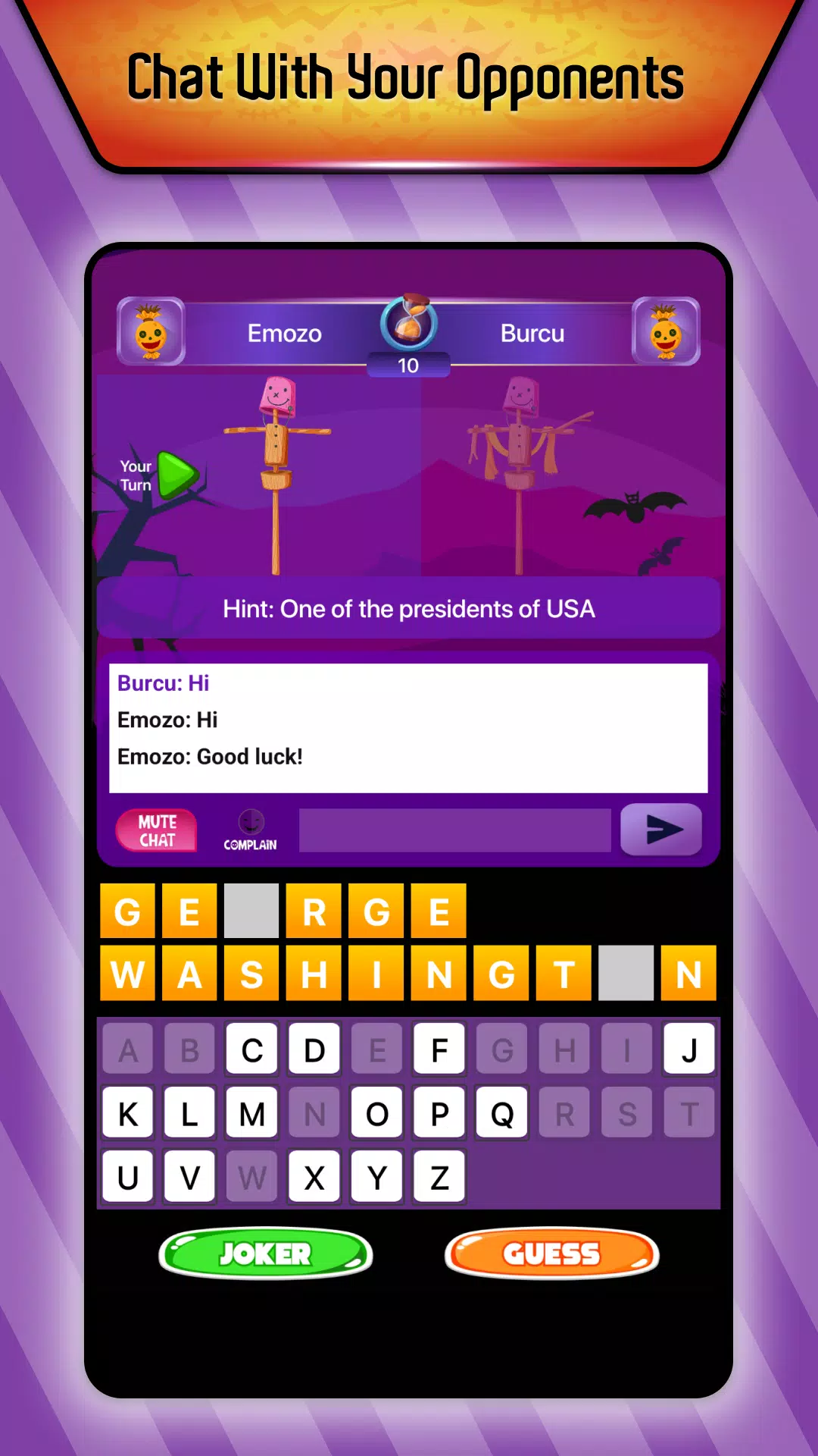 Online Hangman Word Game 스크린샷 1