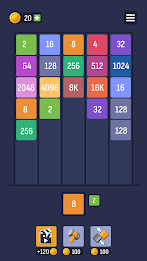 X2: Number Merge Puzzle 2048 ဖန်သားပြင်ဓာတ်ပုံ 2