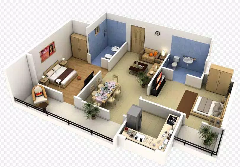 3D small house design スクリーンショット 1