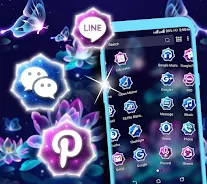 Neon Lotus Launcher Theme Screenshot 2