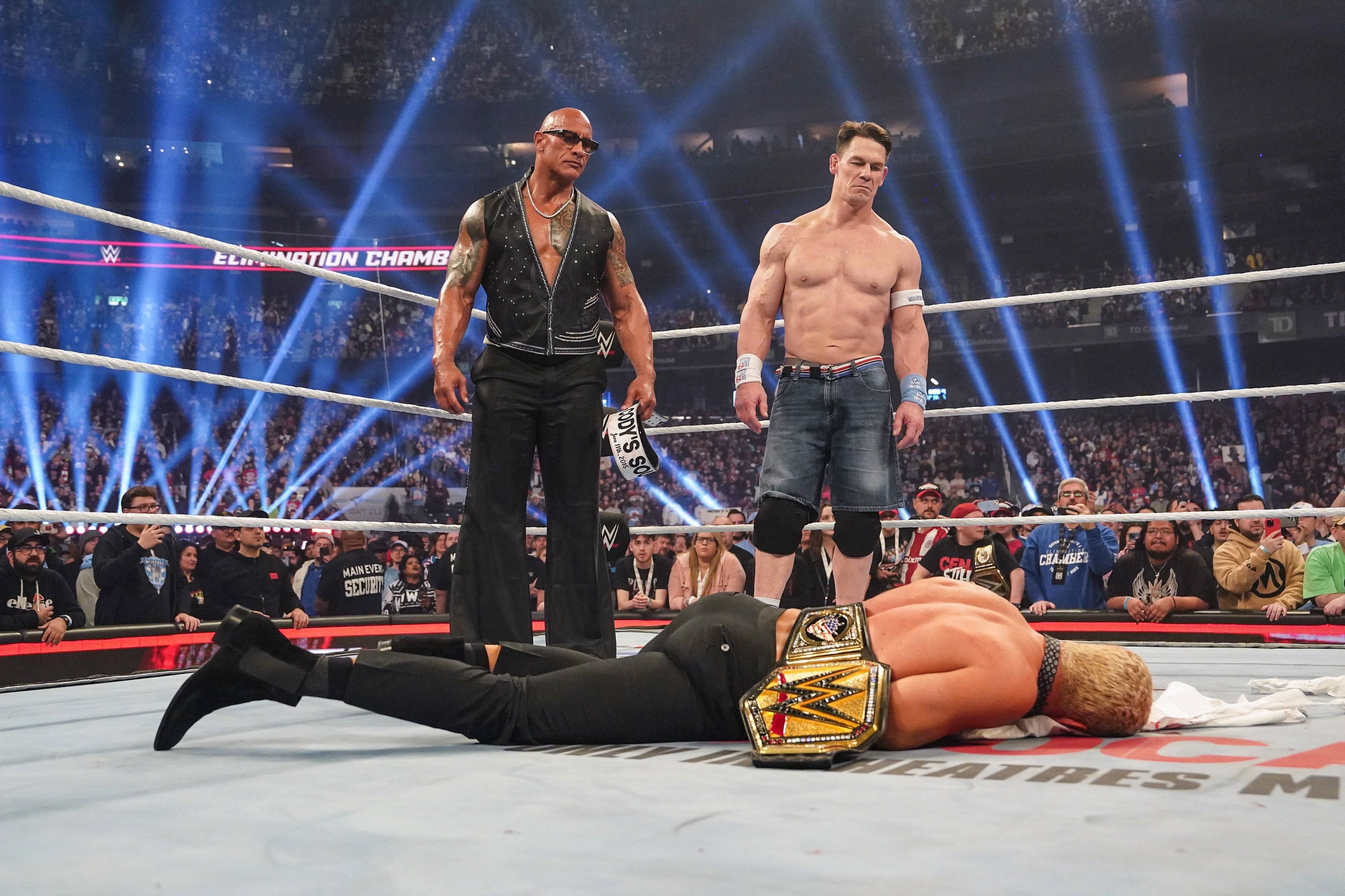 约翰·塞纳（John Cena）是WWE坏人。通过Getty Images拍摄的Rich Freeda/WWE照片。