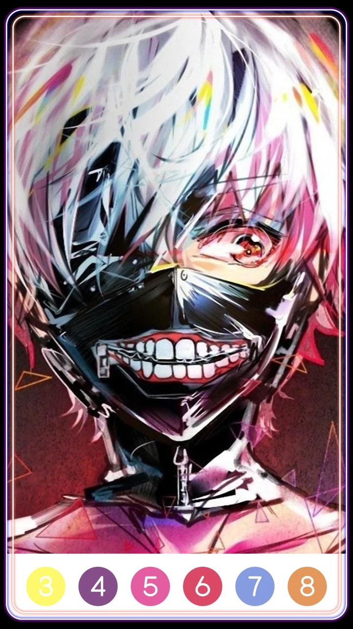 Tokyo Ghoul Paint by Number Schermafbeelding 3