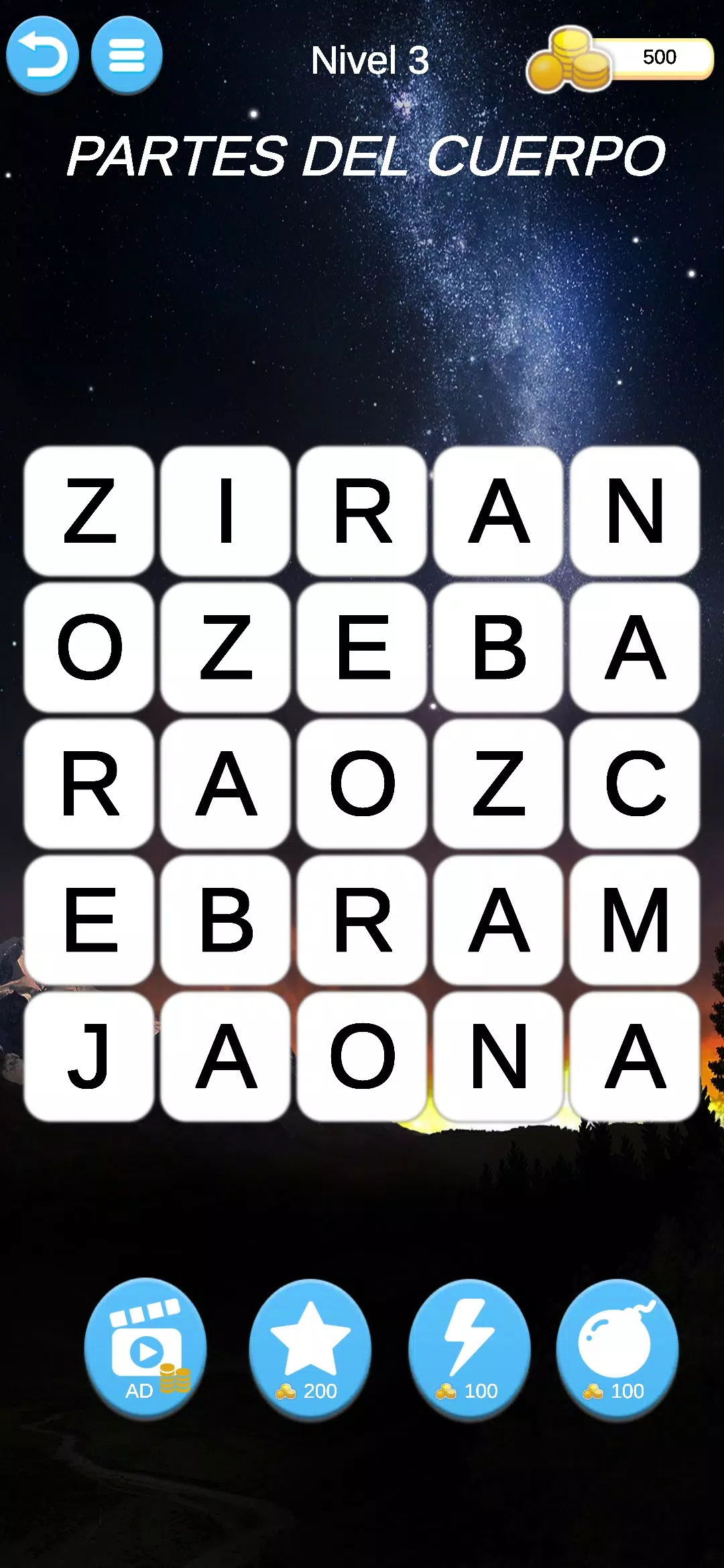 Juego Mental Palabras Captura de pantalla 2