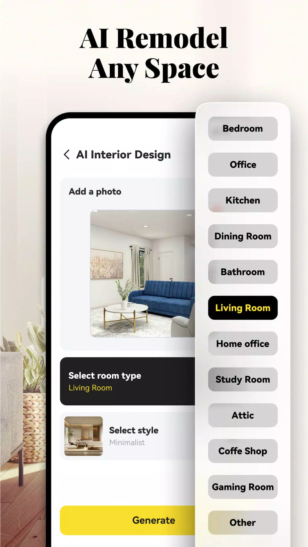 AI Home Design: Interior Decor Captura de pantalla 2