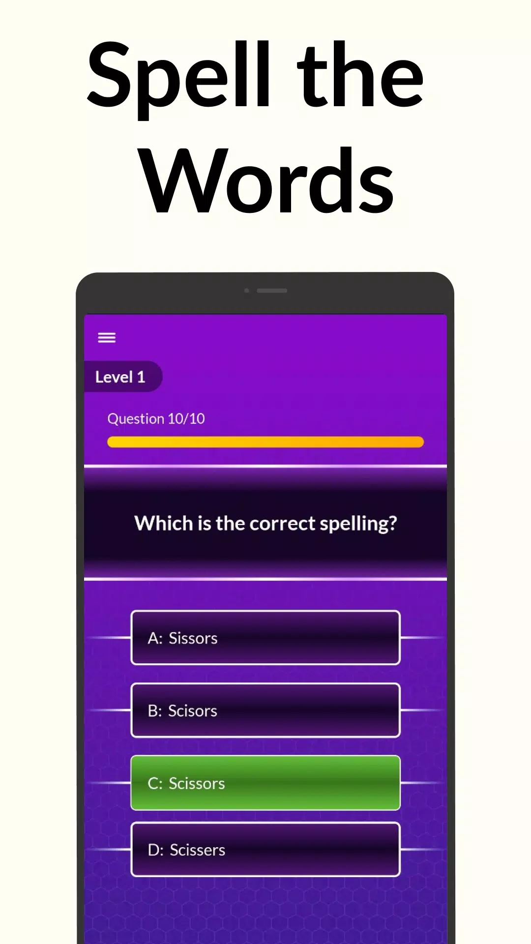 Spelling Bee: Spelling Quiz應用截圖第2張