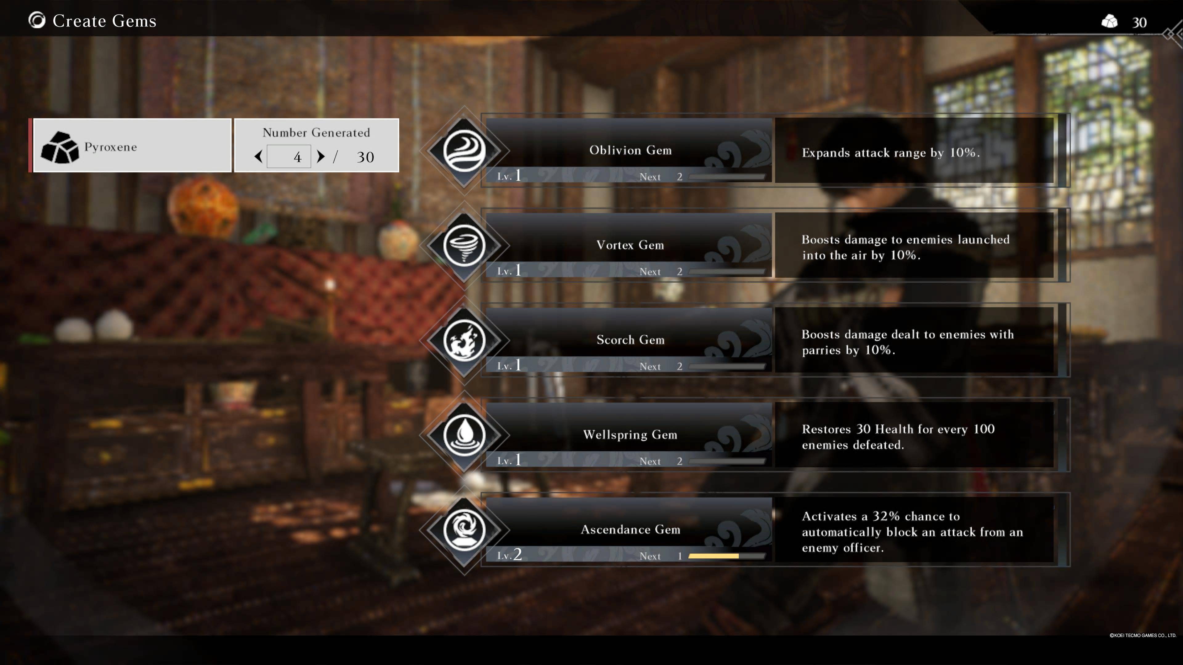 Des idées d'élaboration de gemmes révélées dans Dynasty Warriors: Origins