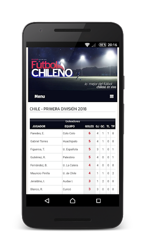 Live Chilean Soccer Tangkapan skrin 1