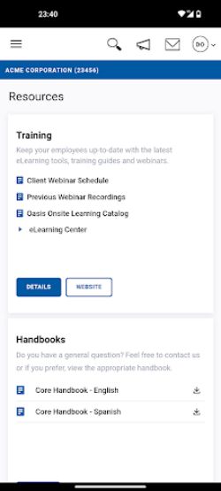 Paychex Oasis Employee Connect Tangkapan skrin 2