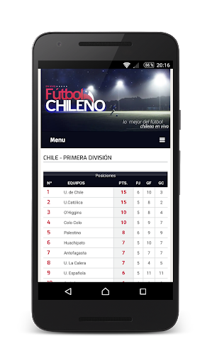Live Chilean Soccer Tangkapan skrin 2