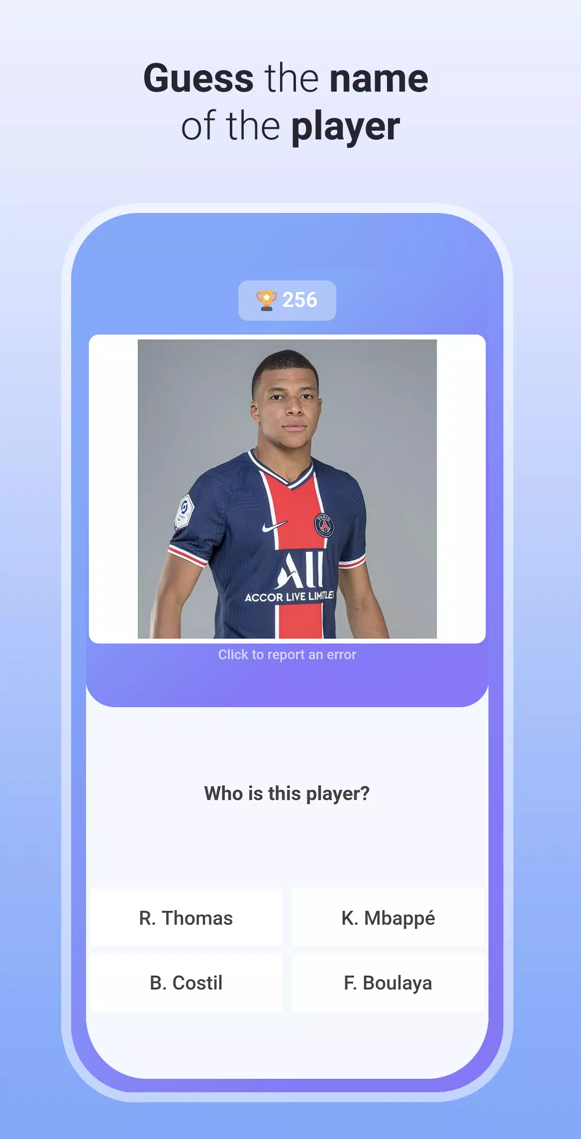Quiz Soccer - Guess the name 스크린샷 1