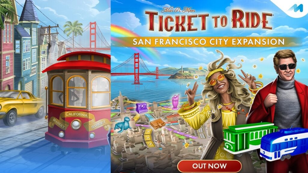 Marcos históricos de San Francisco destacados na nova expansão de Ticket to Ride