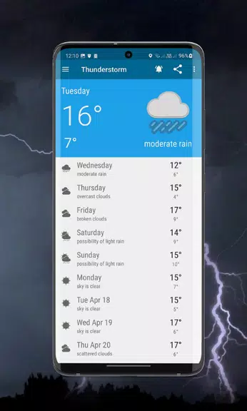 Thunderstorm- weather warnings Captura de pantalla 4