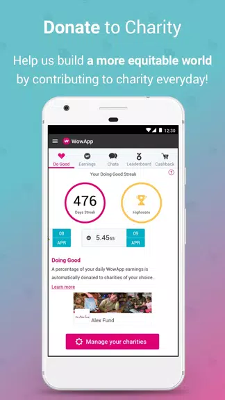 WowApp - Earn. Share. Do Good Screenshot 4