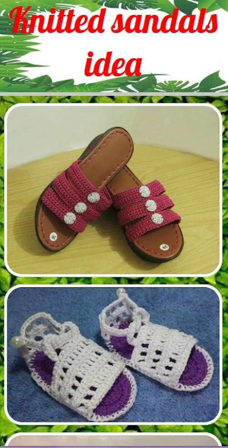 Knitted sandals idea Capture d'écran 1
