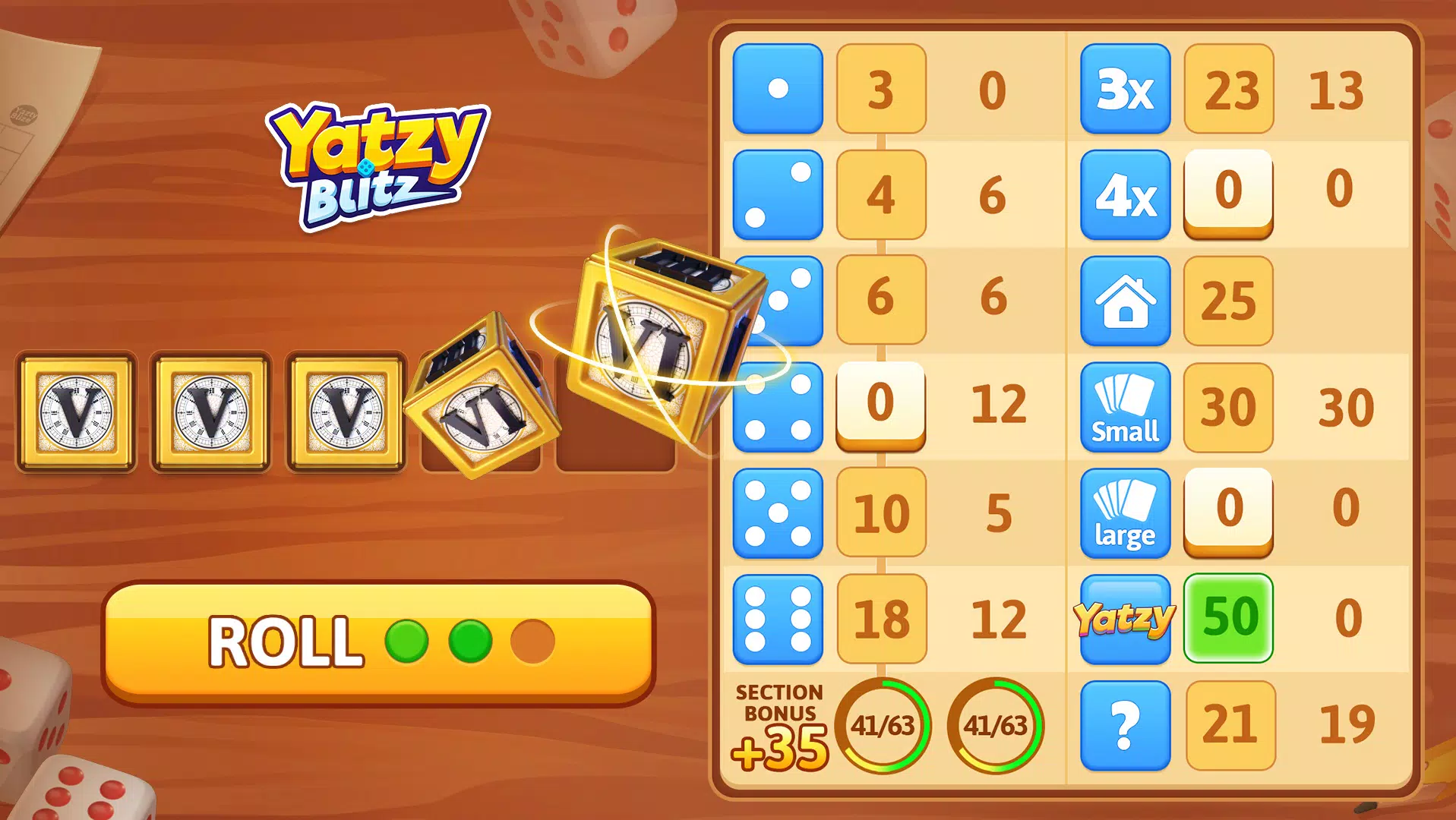 Yatzy Blitz Capture d'écran 1