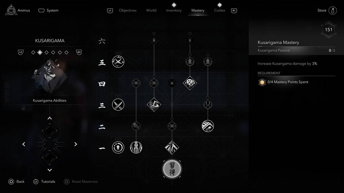 Kỹ năng Naoe Assassin's Creed Shadows Kusarigama