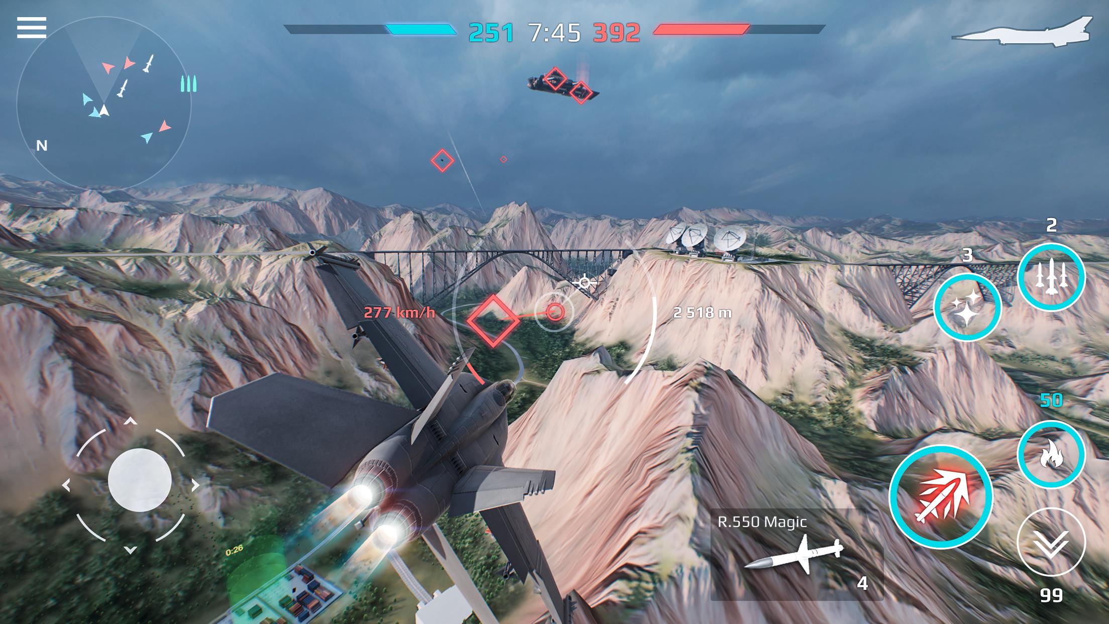 スカイコンバット - 戦争飛行機ゲーム スクリーンショット 2