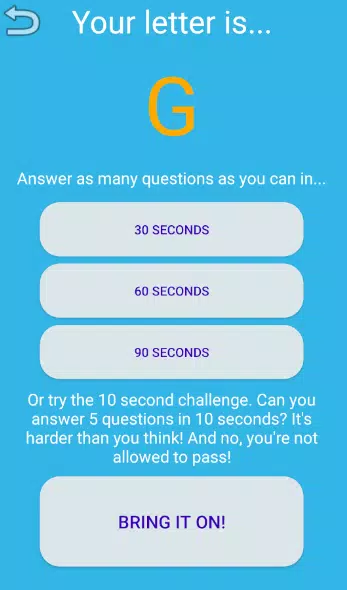 One Letter Quiz Capture d'écran 1