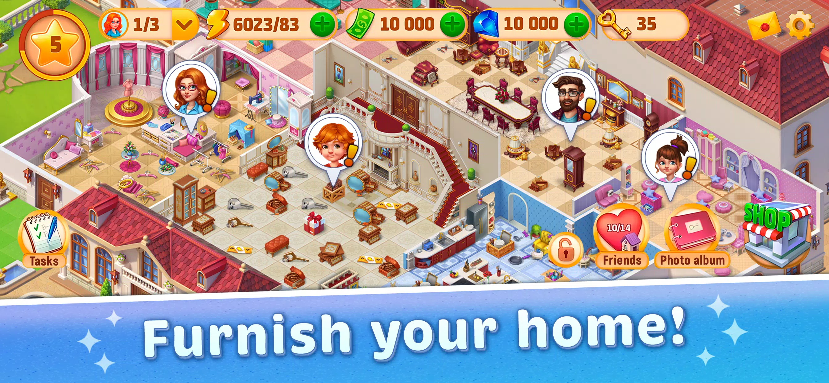 Travel Merge Family! Captura de pantalla 1