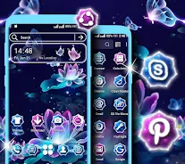 Neon Lotus Launcher Theme Screenshot 1