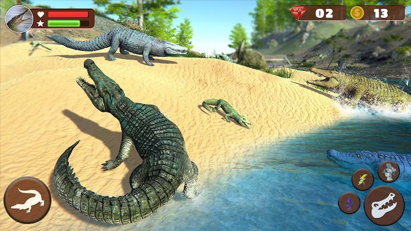Wild Crocodile Family Sim Game ဖန်သားပြင်ဓာတ်ပုံ 4