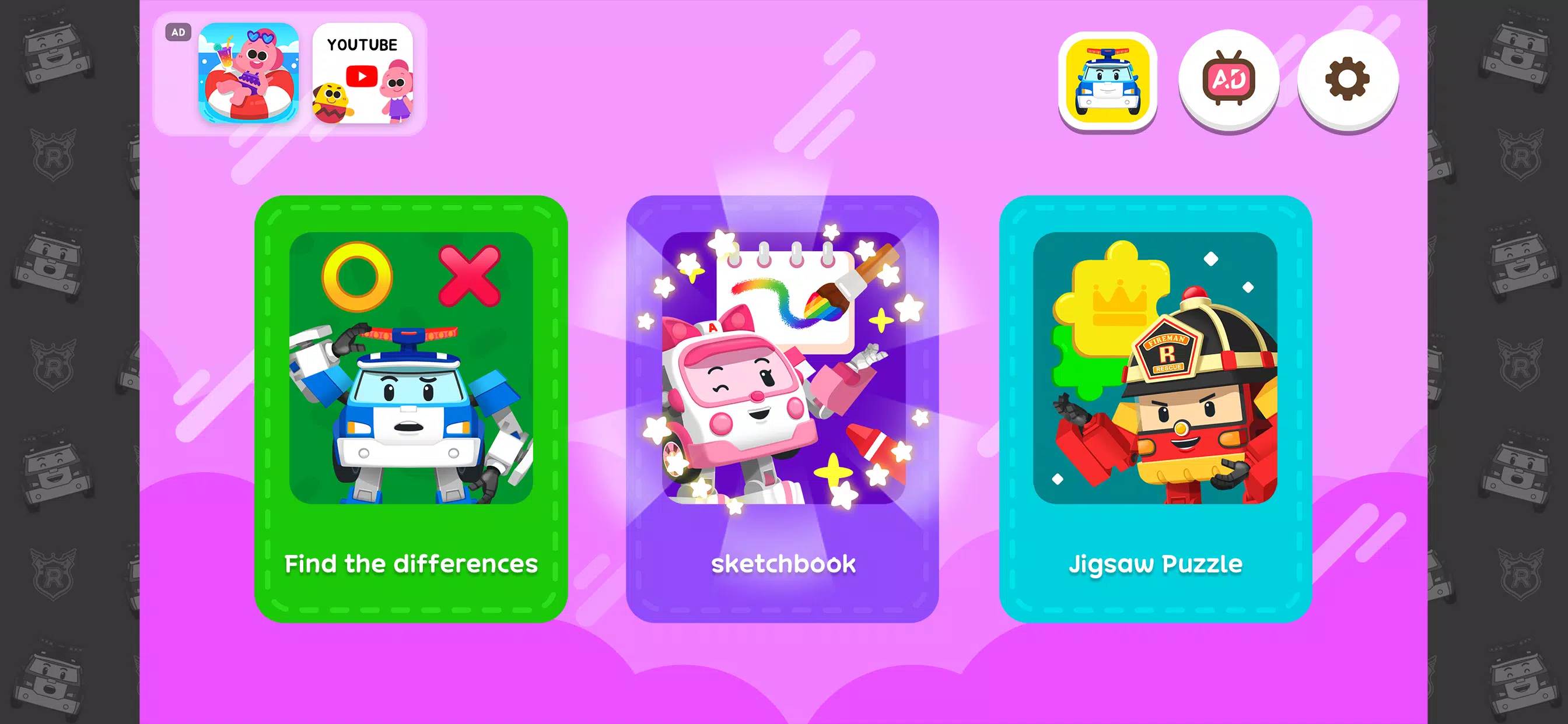 Poli Coloring & Games - Kids Captura de pantalla 1