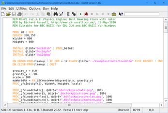 Schermata BBC BASIC for SDL 2.0 1