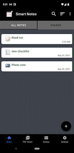 Smart Notes App Screenshot 1