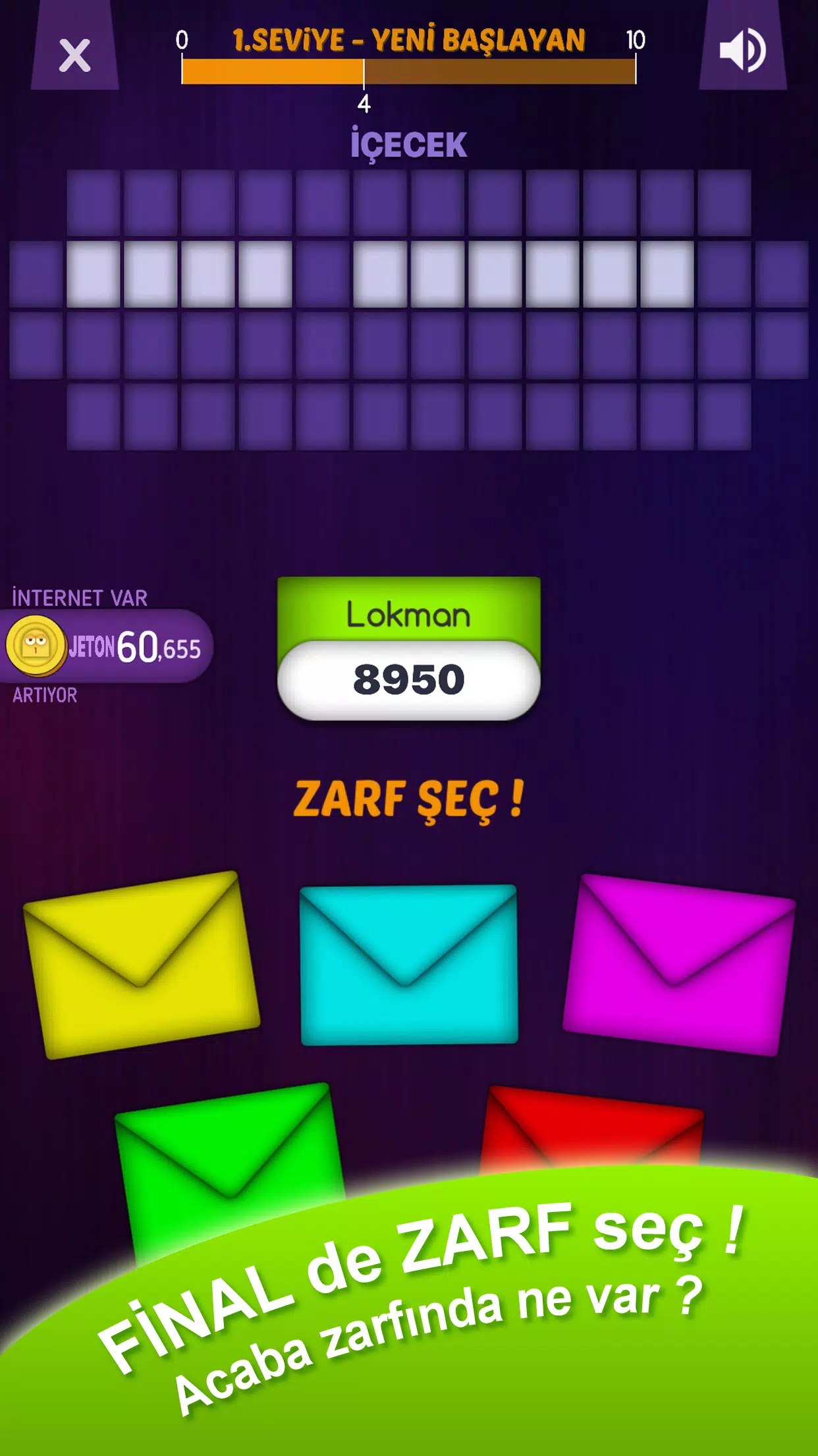 Çarkıfelek Mobil - Zarf Seç 스크린샷 3