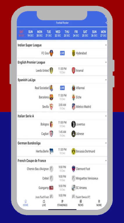 FootyBite app Captura de tela 3
