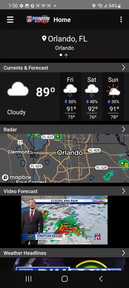 News 6 Pinpoint Weather - WKMG Captura de pantalla 1