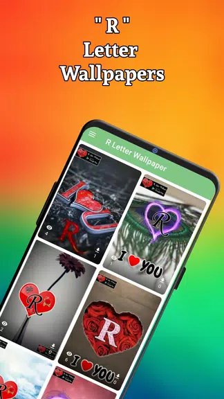 R Letter Wallpaper - Photos 스크린샷 1