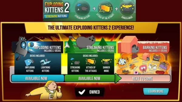 Explosión de los gatitos 2 lanza la expansión de los gatitos con cinco tarjetas nuevas