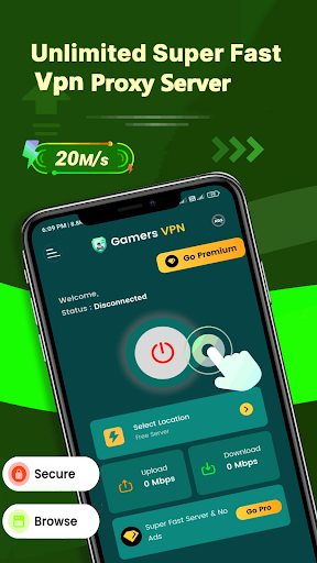 Gamers VPN: Low Ping Gaming Capture d'écran 3