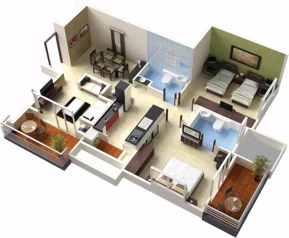 3D small house design スクリーンショット 3