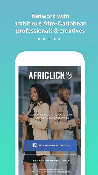 Africlick - African Black Dating & Networking App Captura de tela 1