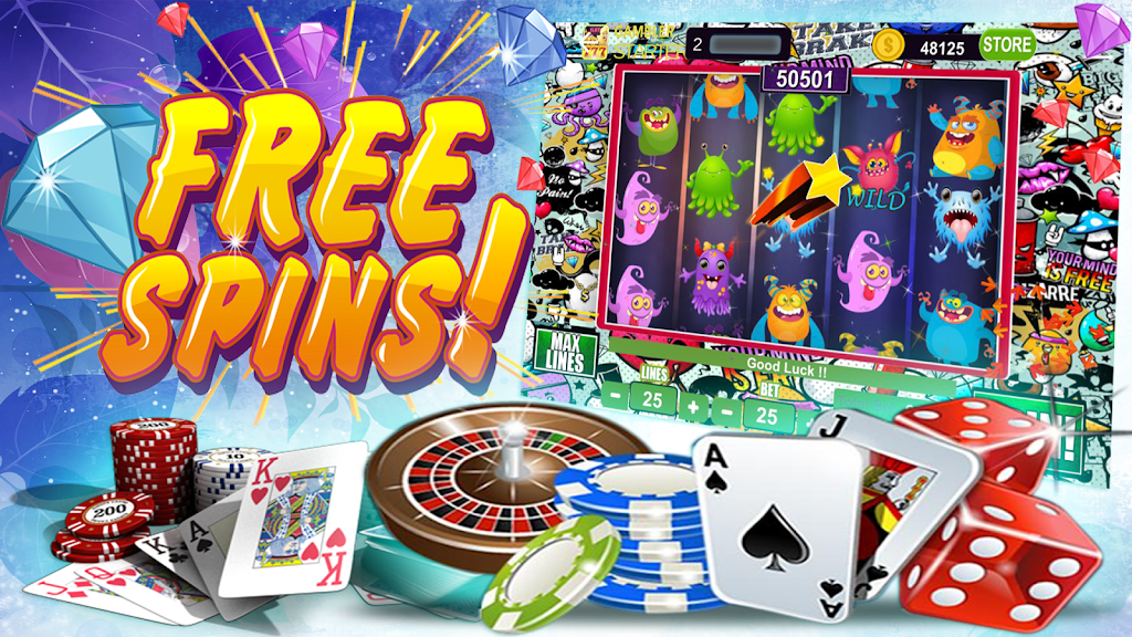 Monster Slots – Free Vegas Casino スクリーンショット 1
