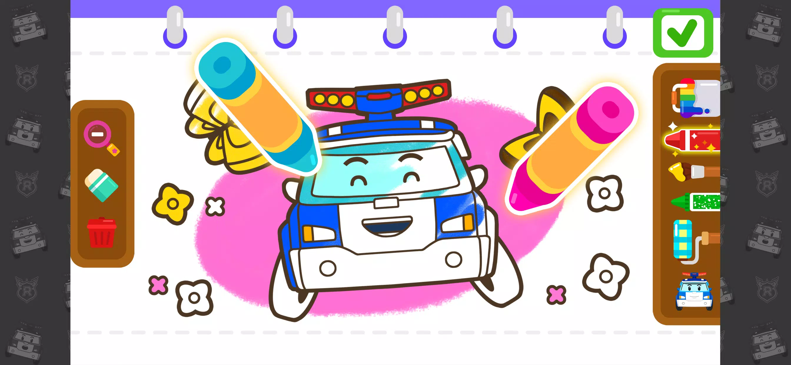 Poli Coloring & Games - Kids Captura de pantalla 4