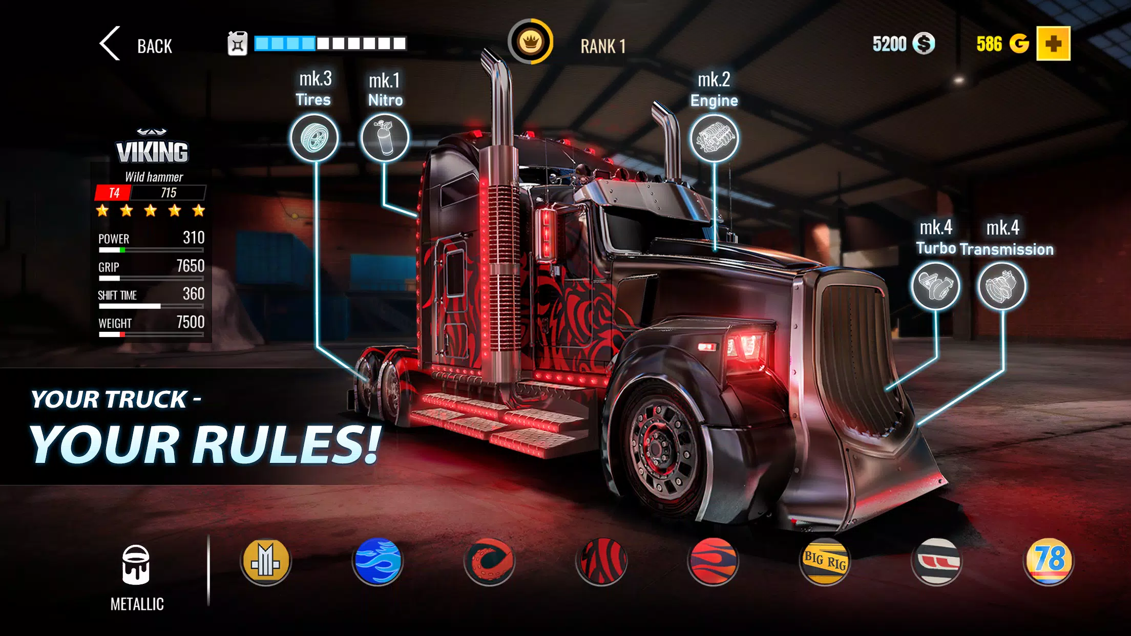 Big Rig Racing: Drag racing スクリーンショット 1