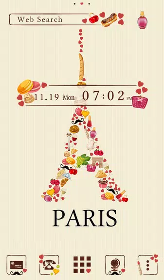 Sweet Paris Theme Capture d'écran 1