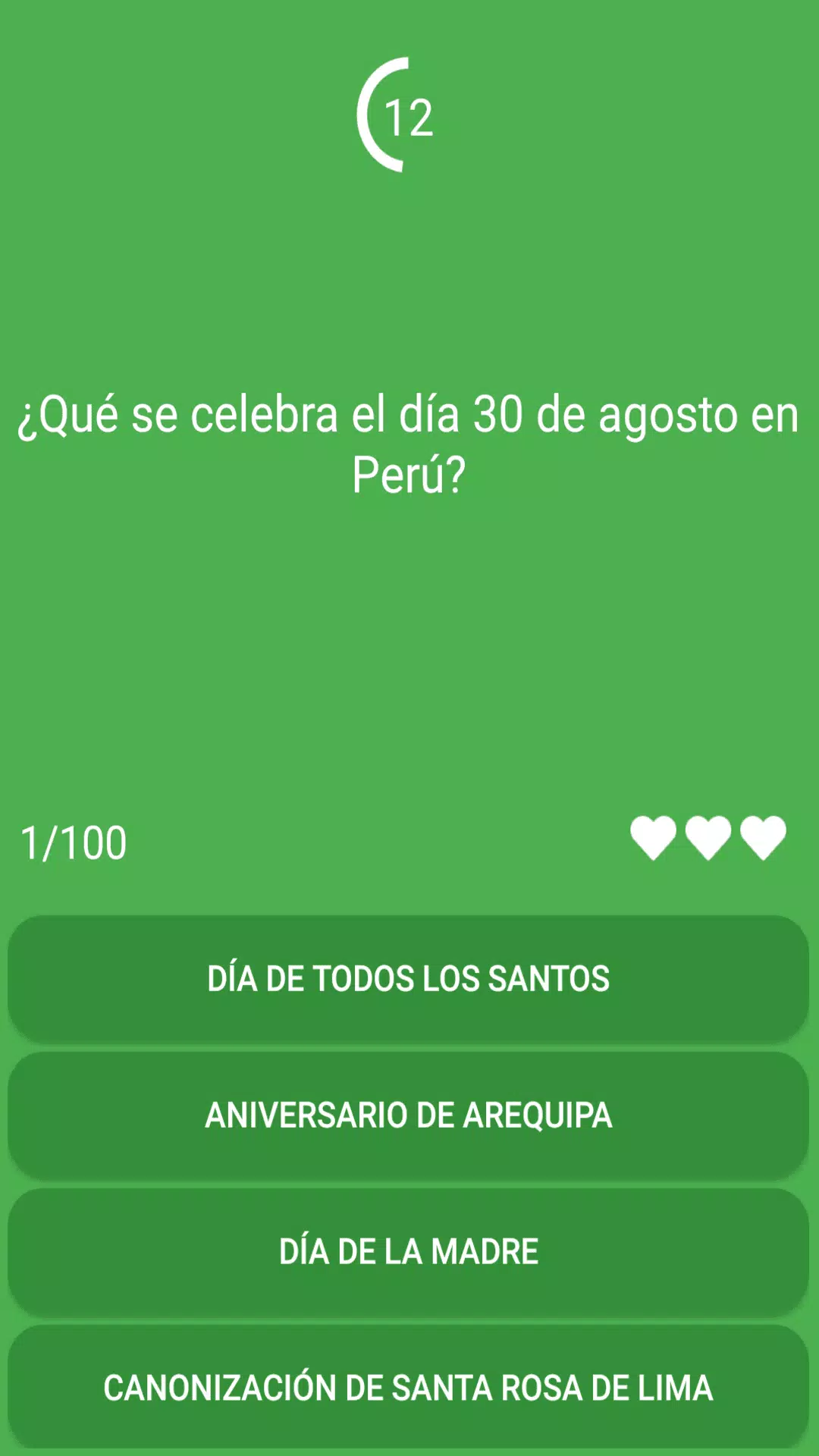 Test: ¿Cuánto sabes de Perú? 스크린샷 2