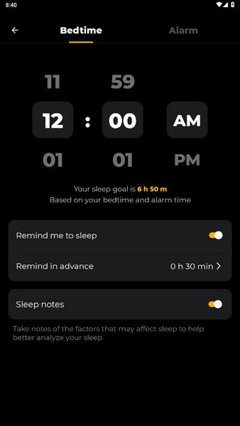 Schermata Sleep Tracker 1