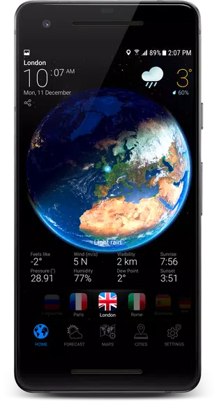 3D EARTH - weather forecast Скриншот 1