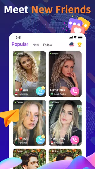 Olamet - Video Chat Online Tangkapan skrin 1