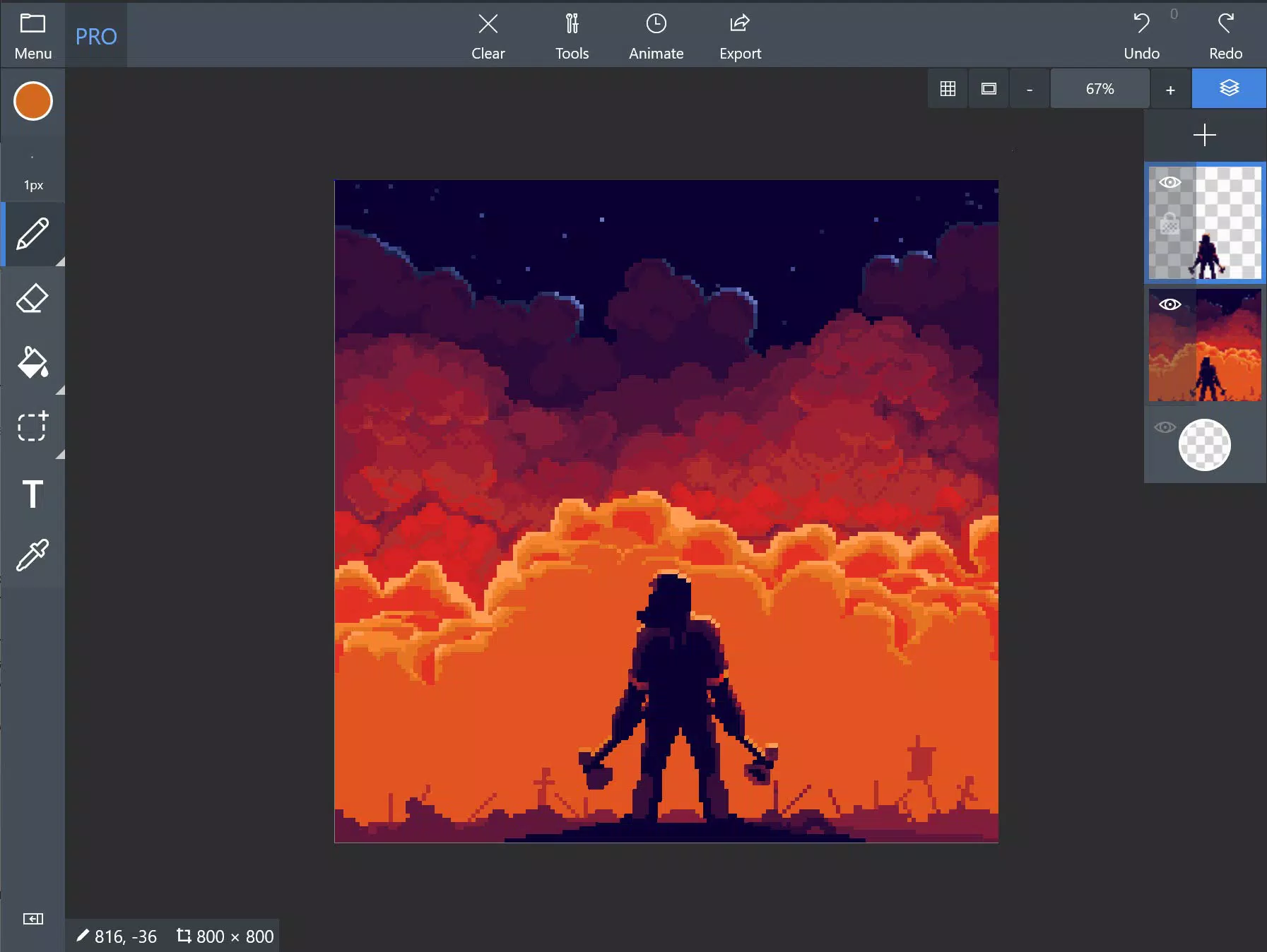 Pix2D - Pixel art studio Captura de pantalla 1