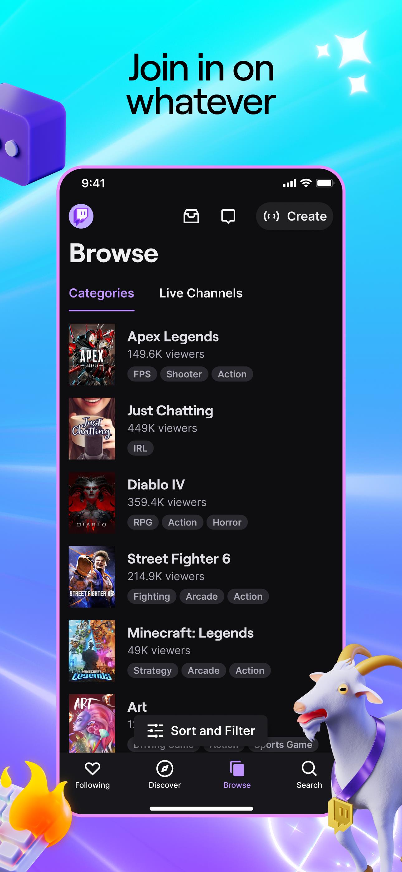 Twitch: Live Game Streaming ภาพหน้าจอ 4