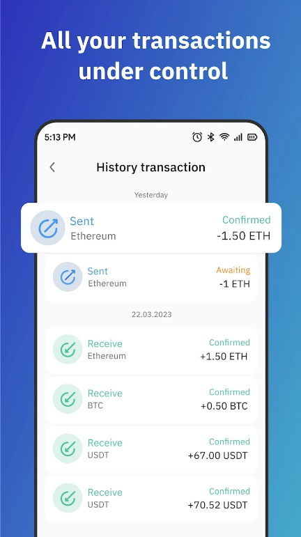 IronWallet Cold Crypto Wallet Capture d'écran 1