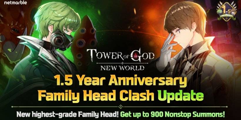 Tower of God: New World celebra il suo anniversario di 1,5 anni con due nuovi compagni di squadra e molti altri eventi
