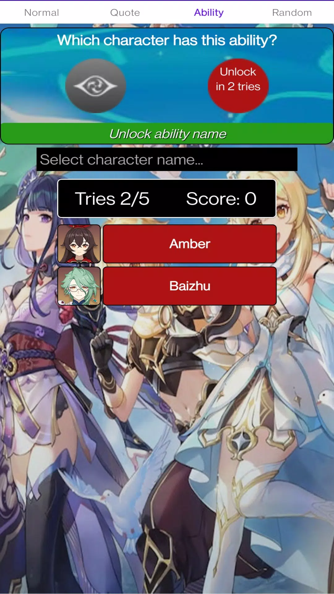 Genshin Guess (Unofficial) スクリーンショット 4