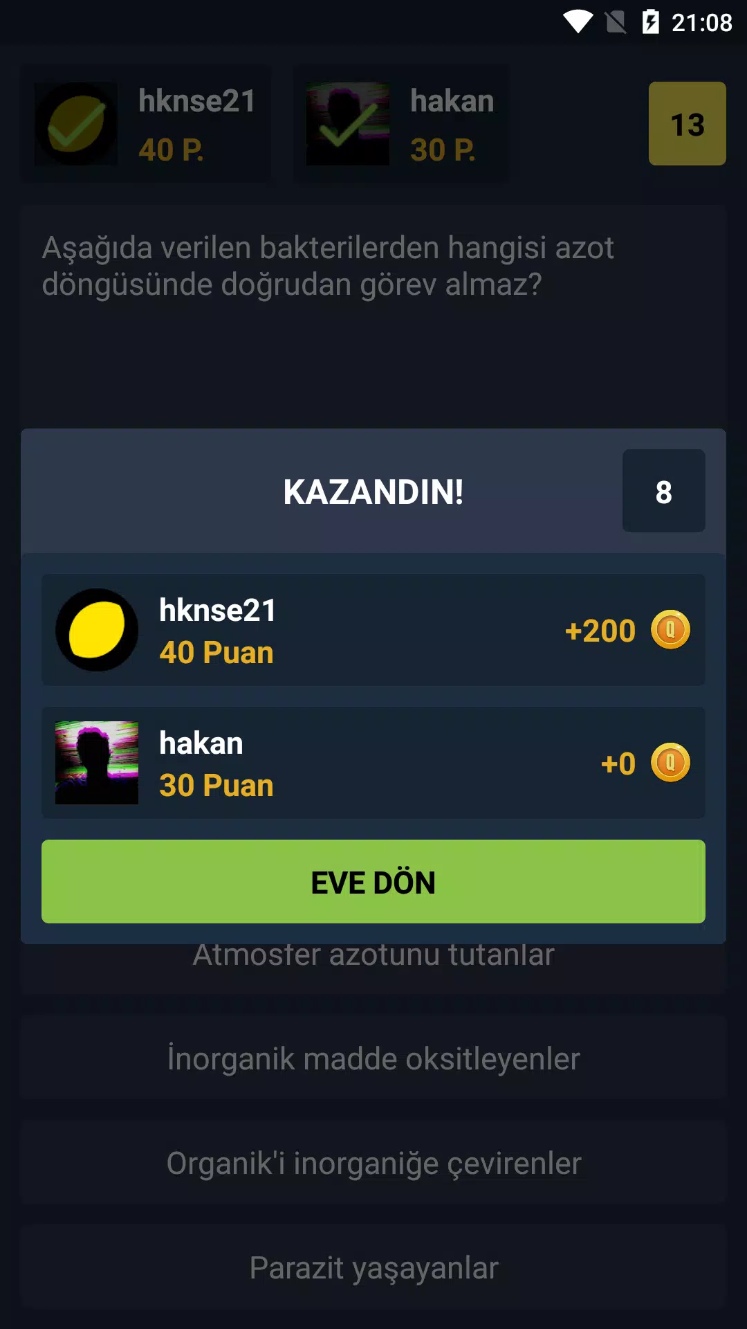 Biyoloji Quiz 스크린샷 3